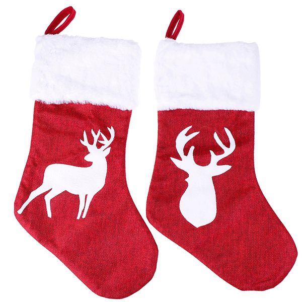 

1pc christmas sock gifts xmas tree decor stockings pendant sock ornaments kids candy bag gift christmas decoration for home