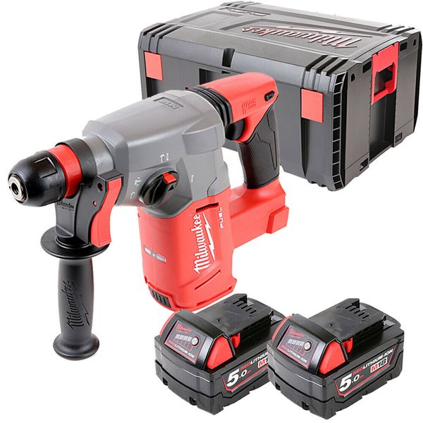 

Milwaukee m18chx 18v fuel d plu hammer drill with 2 x 5ah batterie ca e