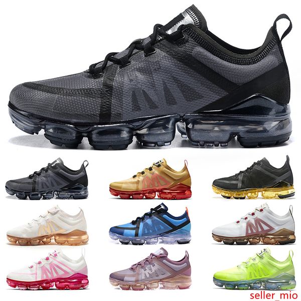 

run utility 2019 plus men running shoes triple black dark grey mutil volt oreo mens womens trainer sneaker sports size 36-45