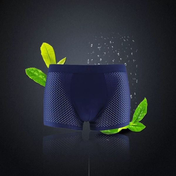 

ice silk hollow breathable mid-waist men's ice silk underwear men's hollow mesh breathable mesh mid-waist underwear, Black;white