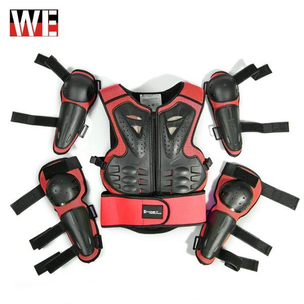 

children motorcycle full body protective gear armor kid jacket knee protector elbow pads for snowboard ski skate child motocross