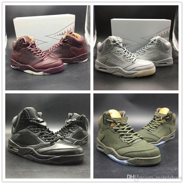 

2018 Basketball Shoe 5s Premium Pinnacle Black White Bordeaux Take Flight Mens Brand Designer New Look Sport Sneaker With Box