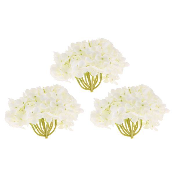 

10 pieces artificial hydrangea silk flower flower arrangements white
