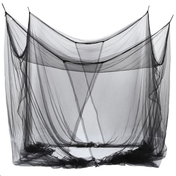 

mosquito net 4-corner bed netting canopy for queen/king sized 190*210*240cm (black)