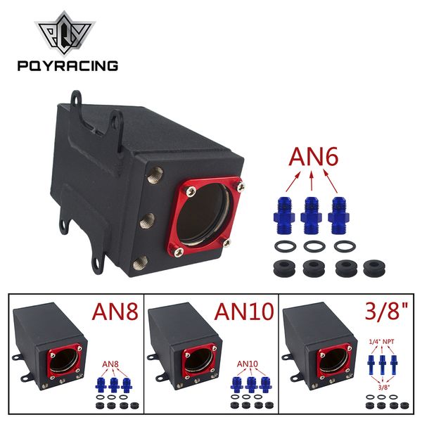 PQY-60mm Único Submerso Alumínio Surge Tank Para 044 Bomba de Combustível AN6 AN8 AN10 3/8 PQY-TK93