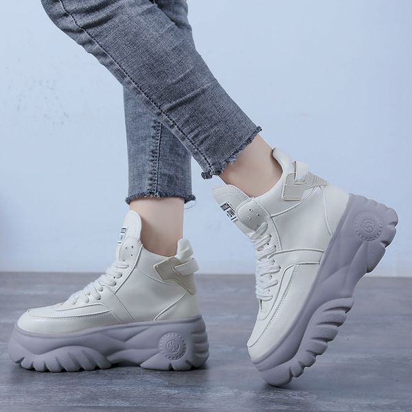 

high women's platform sneakers height increase outdoor running shoes female chunky street walking shoes footwear girls new