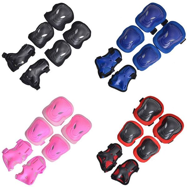 

skateboard skating safety outfits knee elbow hand protect thickened pad set
