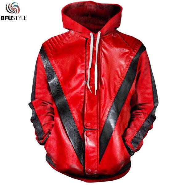 

mj michael jackson thriller hoodie hoodies men women fashion hip hop streetwear 3d hooded sweatshirt casual sportswear tracksuit, Black