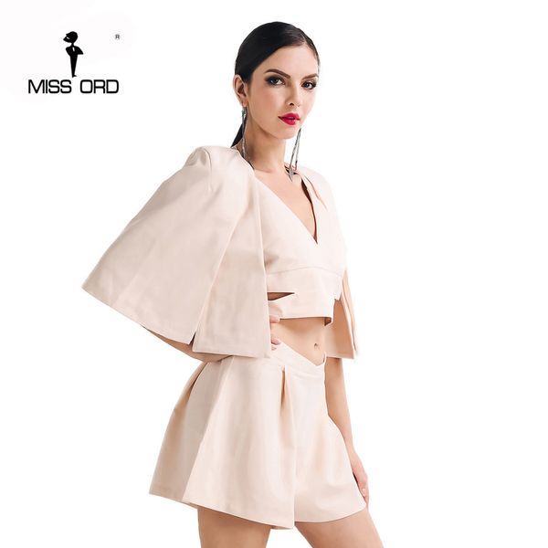 

missord 2019 v-neck three-pcs styles playsuit ft4619, Black;white