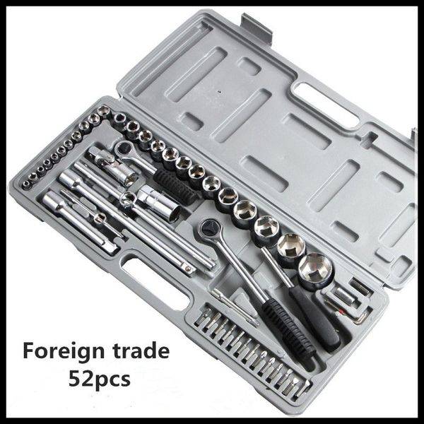 

52pcs spanner socket set 1/4" screwdriver ratchet wrench set kit