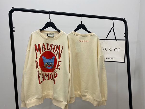 

19aw luxurious brands design sequin logos embroiderd beige sweaters pullovers hoodies men women streetwear sweatshirt outdoor jackets, Blue;black