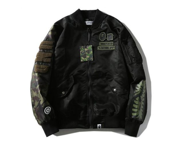 

Новые мужские Черная Акула Рот Золотая Нить Вышивка Утолщение Хлопок Куртка Одеж