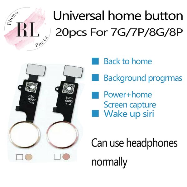 

20pcs 3rd gen for apple iphone 7 7plus 8 8plus universal home button flex cable return home function solution the start button