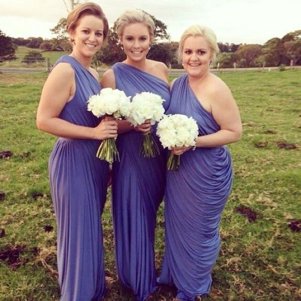 

lavender one shoulder sheath bridesmaid dresses pleats sleeveless long prom evening party dresses bridesmaids dresses, White;pink