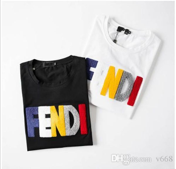 

luxury european short sleeve logo embroidery honeybee tee fashion men and women couple designer t-shirts, White;black
