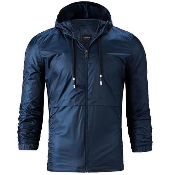 

mens designer windbreaker zipper hooded jackets fashion casual simple spring long sleeved outerwear mens coats, Black;brown