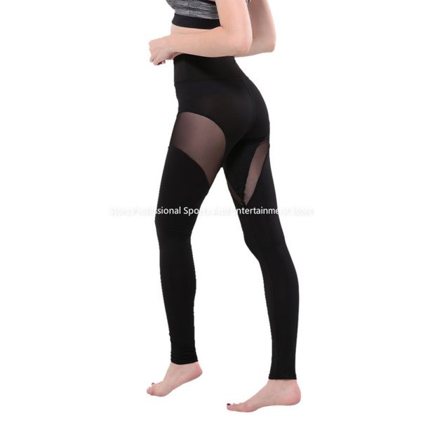 

yoga mesh patchwork leggings women 2017 fitness pants female high waist skinny leggings calzas deportivas mujer fitness, White;red