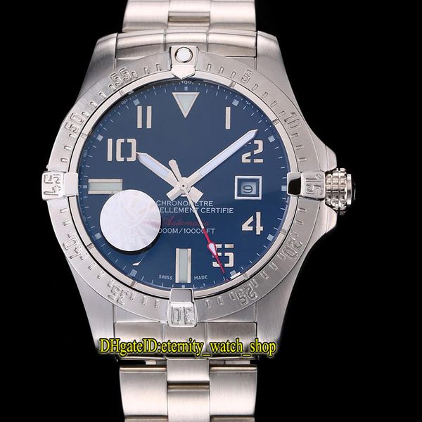 

luxry new avenger ii seawolf a1733010 / c756 синий циферблат япония miyota автоматические мужские часы серебристый корпус 316l стальной реме, Slivery;brown