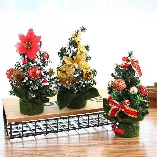 Merry Christmas Tree Bedroom Desk Decoration Office Home Children Gift Mini Xmas Christmas Tree Desktop Ornament Toy Doll Christmas Decorations