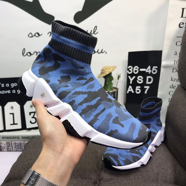 

designer men women speed trainer fashion sock shoes black white blue red glitter flat for mens casual trainer runner sneaker size 36-45