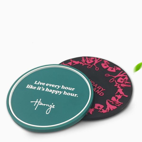 

custom coaster home creative products pvc soft rubber insulation mat placemat cartoon anti-slip mat promotional gifts customization r4356