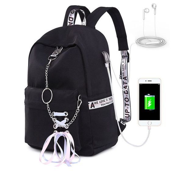 

cute college school bags for teenage girls travel backpack women shoulder bag casual bookbag student backpack with usb port