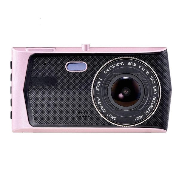 

before and after recording reversing image 4 inch metal touch screen double recording hd night vision driving recorder a17 car