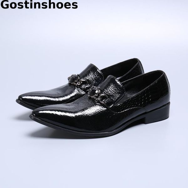 

men casual shoes black genuine leather men leisure shoes snakeskin printed slip on loafers pointed slip on