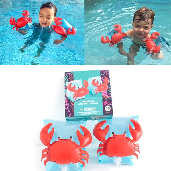 

cute kids children baby crab flamingo design swwimming ring toys floating sleeves water pool toys home bathing bathroom funny
