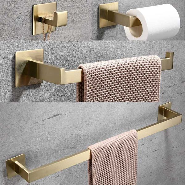 

punch bathroom accessories in brushed gold stainless steel towel bar paper hodler robe hook gold bathroom hardware set