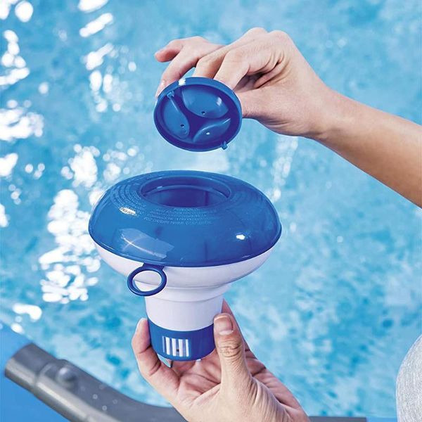

pool & accessories floating swimming chlorine dispenser adjustable output provide