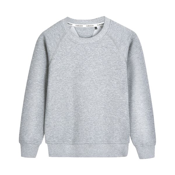 

plain blank basic boys & girls hoody boys fleece gray round neck sweatshirt kids clothes for 2 3 4 6 8 10 years rkh175002, Black
