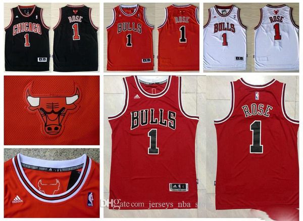 

majestic rose reteo mens vancouver chicago bulls jersey 1 derrick rose authentic red black white road jerseys 02, Blue;black