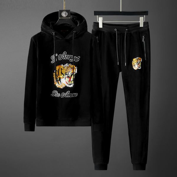 

2019 new fashion mens designer tracksuits luxury sweat suits mens track suit jogger set sports suit zipper hooded plus size -3xl, Gray