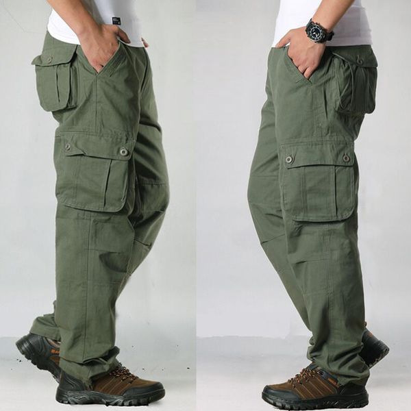 

tactical pants pants streetwear sweatpants modis multi mens men pantalon homme pockets outwear cargo military trousers cotton ibpxo, Black