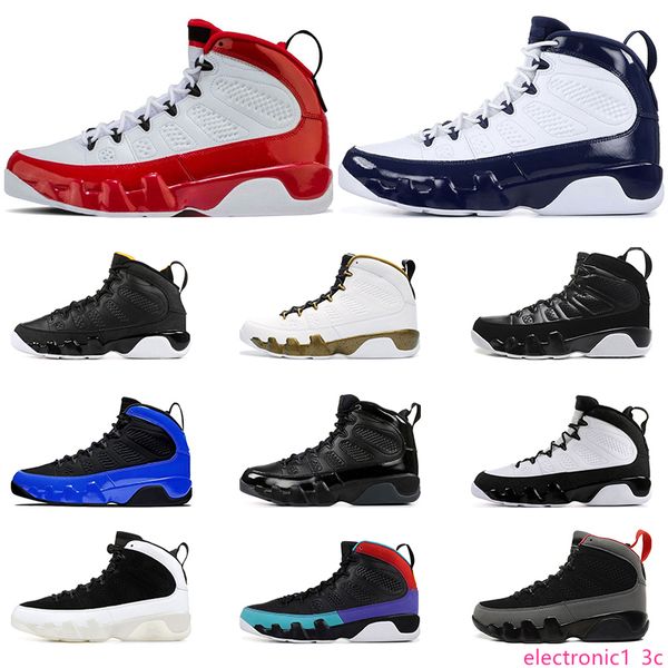 

2019 men basketball shoes 9s gym red dream it do it citurs black white city of flight sports sneaker size 7-13, Black;green