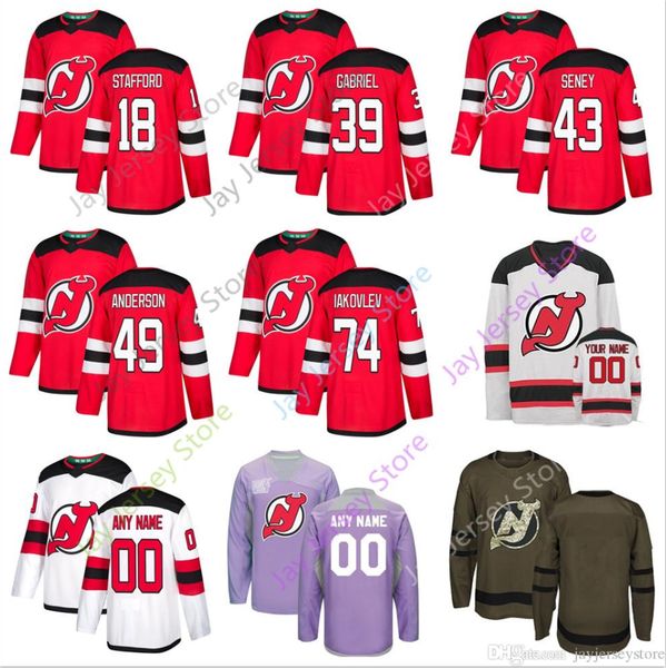 

Drew Stafford Kurtis Gabriel Brett Seney Joey Anderson Egor Yakovlev Jersey New Jersey Devils 2019 Men Women Youth Kid Winter Classic Cheap