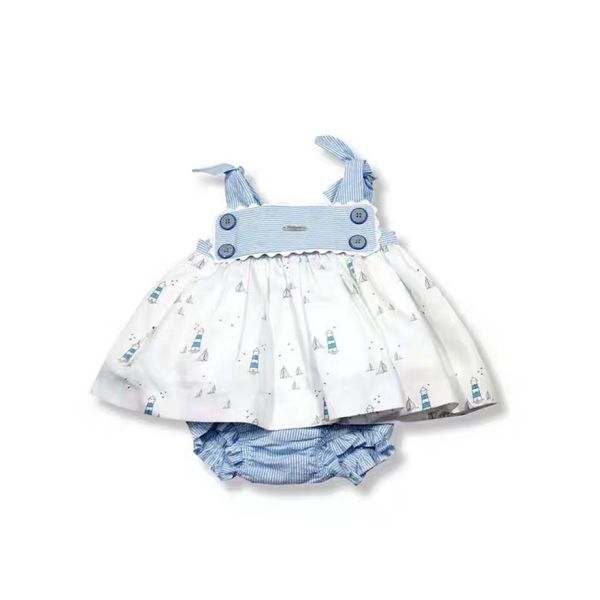 

Baby girl Clothing Kids Spain Style Summer Short Sleeve Flower Print dress+ short clothing sets summer girl clothing sets