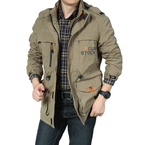 

mens designer jackets fashion men brand hooded jacket windbreaker waterproof loose thin men clothing size m-4xl wholesale, Black;brown