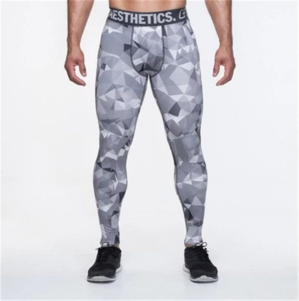 

мужское jogger камуфляж компрессионных штаны фитнес мужчина быстрой сушка дышащих костюмы узких sweatpants брюки бегуны спортзалы, Black