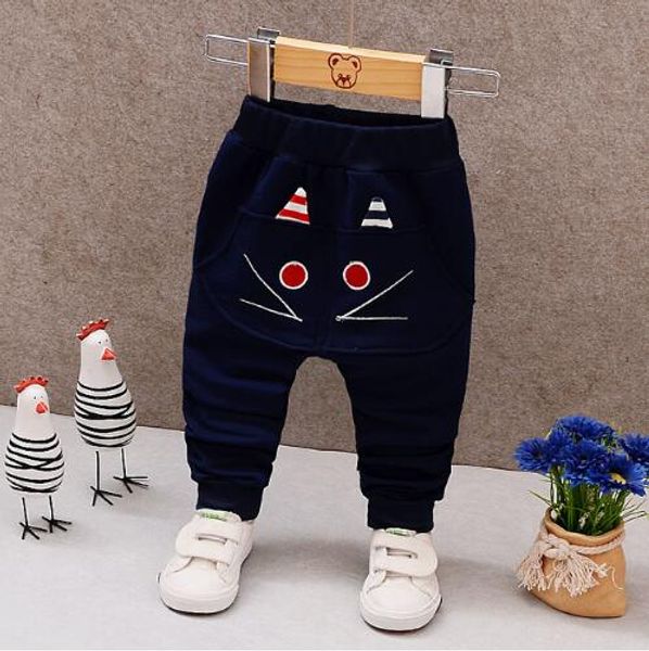 

2019 новых детей мальчиков девочек хлопчатобумажная одежда весна осень детские брюки мультфильм печати мода дети досуг спортивные брюки на 1, White