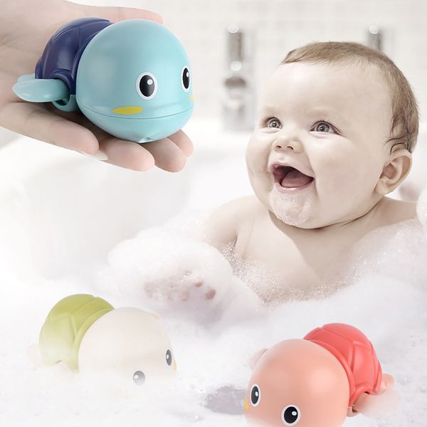 Desenhos animados Swimming Turtle Wind-Up Toy, Baby Bath Companion brincar na água Relógio Toy Trabalho, 3 cores para escolhas, Xmas Kid presente de aniversário, 2-1