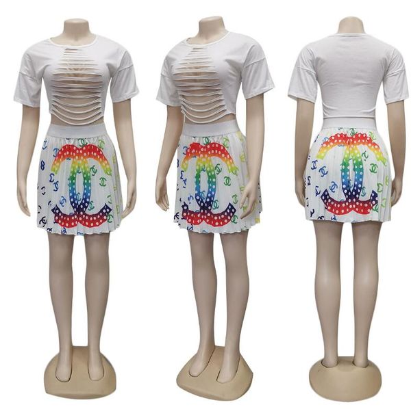 

20 19 платье женщины девушки плиссированные платья письмо печать эластичный пояс в