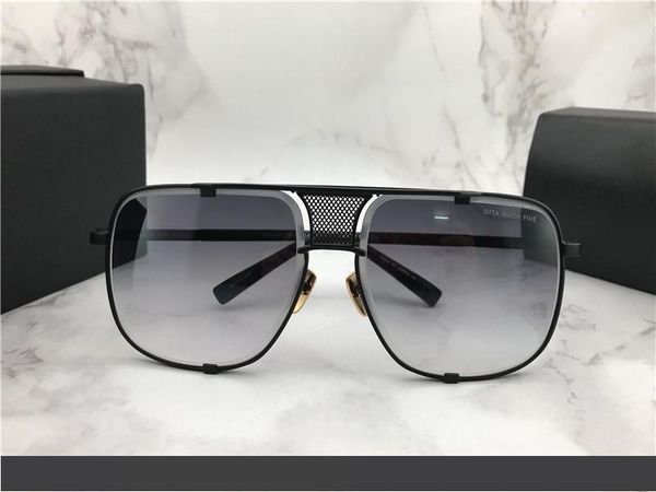 

square sunglasses gold black frame grey gradient sunglasses drive sun glass eyewear new with box, White;black