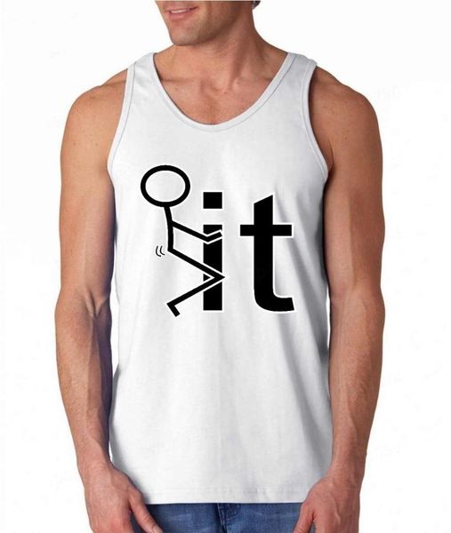 

f**k it funny college party tank humor stick man figure fck it crazy tee summer funny mens shirt, White;black
