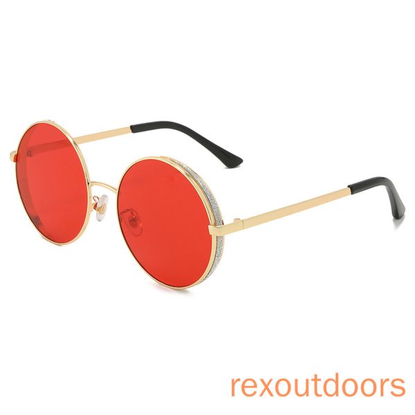 

2020 cross border new round frame sunglasses fashionable round and versatile shades female personality