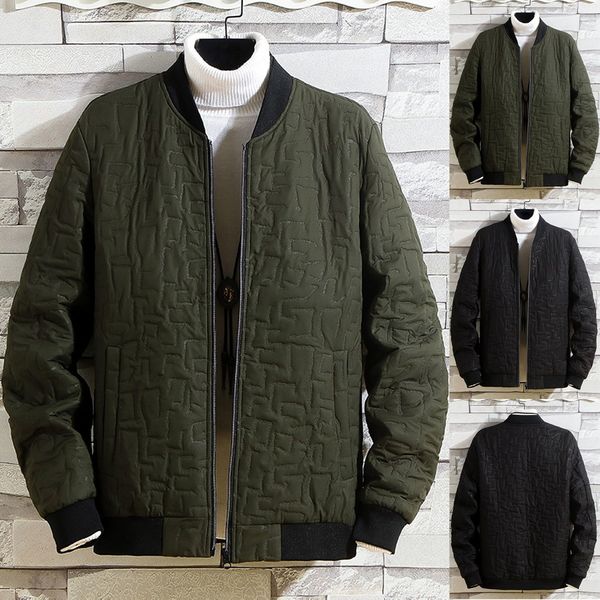 

erkek mont veste homme chaqueta hombre coat men's winter warm casual pure color jacket zipper outwear coat erkek mont, Black;brown