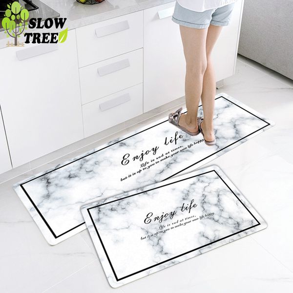 

slow tree pvc home bathroom mat rectangle kitchen waterproof leather carpet in the hallway oil-proof anti-slip doormat white rug