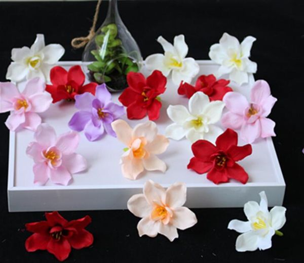 2019 Artificial Flower Orchid Head For Bride Hair Clip Xmas Brooch