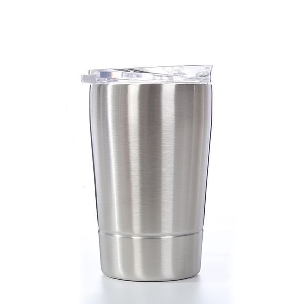 Kapak Coffee Cup Vakumsuz Yalıtımlı Flask Süt Tumbler Çift Duvar Paslanmaz Çelik Travel Mug ile 9 oz Kid Tumbler Bebekler Kupası